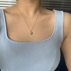 New 14K Gold Plated Heart Pendant Necklace